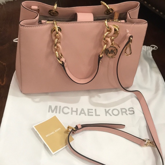 NWOT Michael Kors satchel chain handle gold blush - Picture 8 of 8